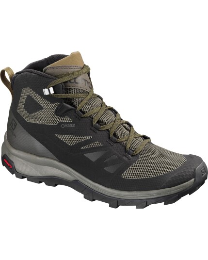 Salomon OUTline Mid GTX M Black/Beluga/Capers (Storlek 9.5 UK)