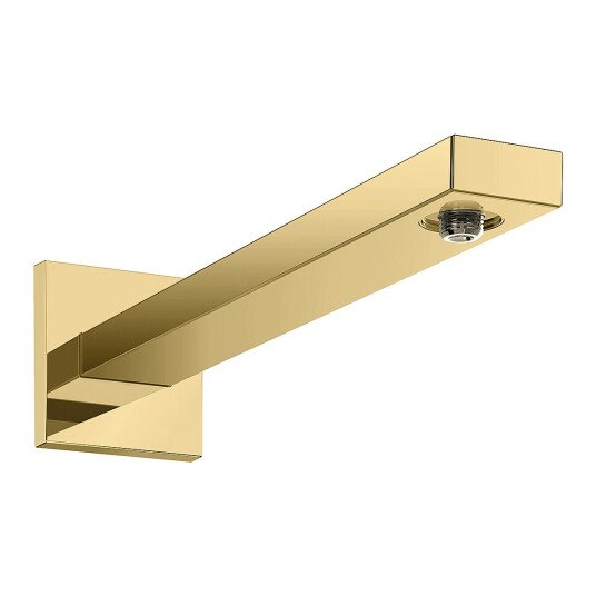 Hansgrohe Dusjbend Square 39 cm, 1/2", Polert Gull-Optikk