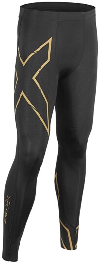 2xu Mcs Run Compression Tights Herre Black/Gold Reflective S