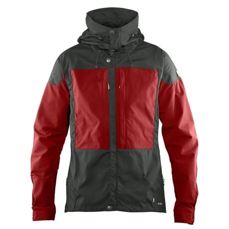 Fjellreven Keb Jacket Herre Stone Grey/Lava (#3C3F3B #AC2225) Herre M