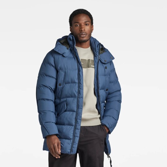 G-Star RAW G-Whistler Padded Hooded Parka - Medium blue - Men XS Medium blue male