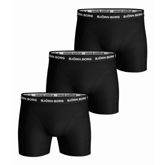 Björn Borg Men's Essential Boxer 3p XXL , Black