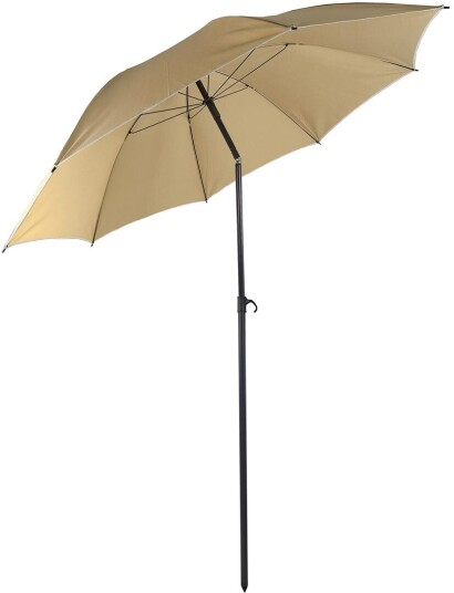 Strand parasol S Ø180cm taupe.