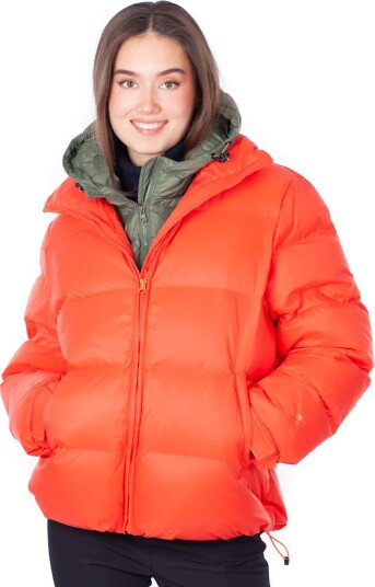 Fleischer Couture Atlas Down Jacket Dame Red Coral 36