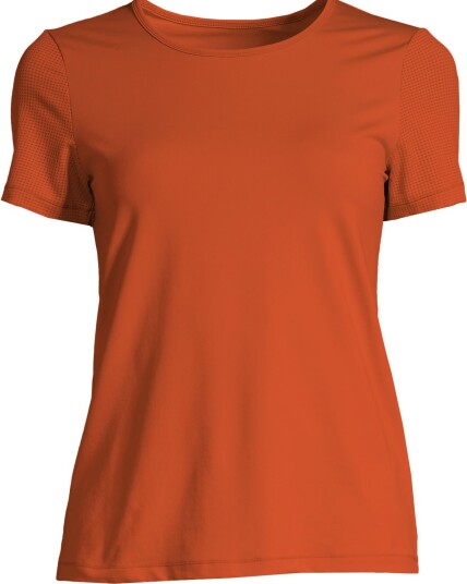 Casall Essential Mesh Detail Tee Dame Papaya Red 34