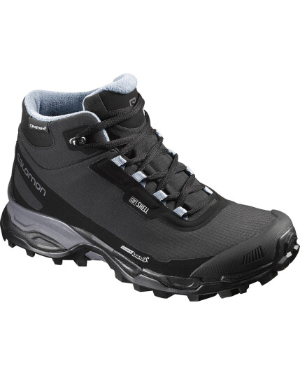 Salomon Shelter Spikes CS WP W Black/Black/Windy Blue (Storlek 4.5 UK)