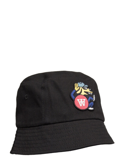 Double A by Wood Wood Dex Doggy Patch Bucket Hat Black Double A By Wood Wood BLACK 57,59