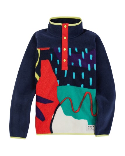 Burton Spark Fleece Anorak JR Dress Blue/Graphic Mix (Storlek L)