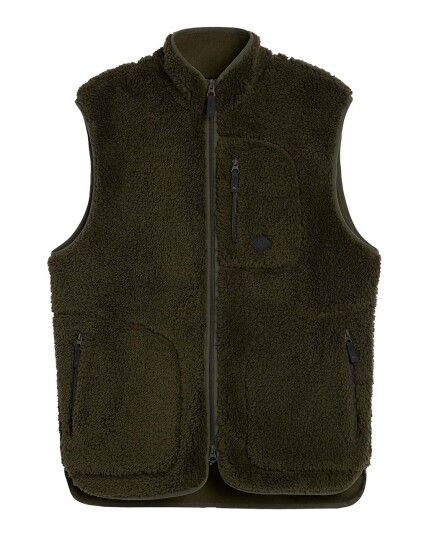 J.Lindeberg Patrik Pile Fleece Vest M Forest Green (Storlek M)