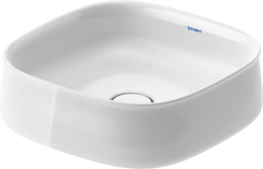 Duravit Zencha Toppmontert servant 420x420 mm, u/bl.hull, u/o.l, Hvit