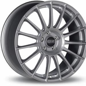 OZ Superturismo LM Matt Silver Black Lettering 8.5x19 5x120 ET34 B64.1