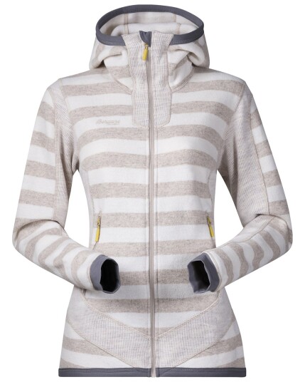 Bergans Hollvin Wool Lady Jacket Cream/Light Beige Striped (Storlek XS)