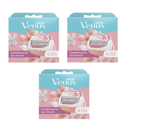 Gillette Venus Spa Breeze Blades 4-Pack x 3