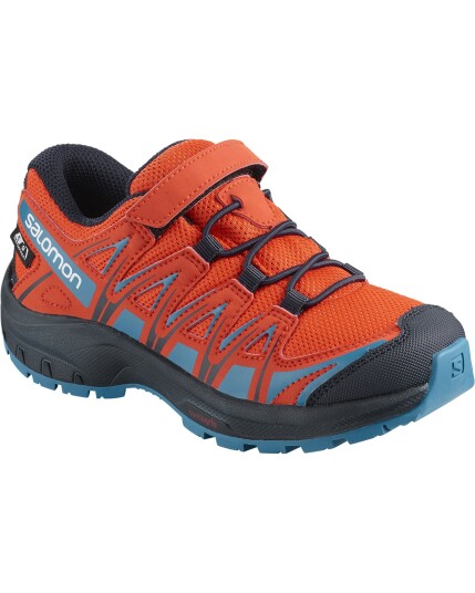 Salomon XA Pro 3D CSWP Kids Cherry Tomato/Navy Blazer/Fjord Blue (Storlek 30)