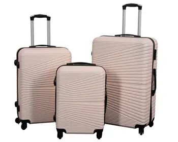 Borg Living Koffertsett - 3 stk. - Hardcase reisekofferter - Nordic nude - Lettvekt kofferter