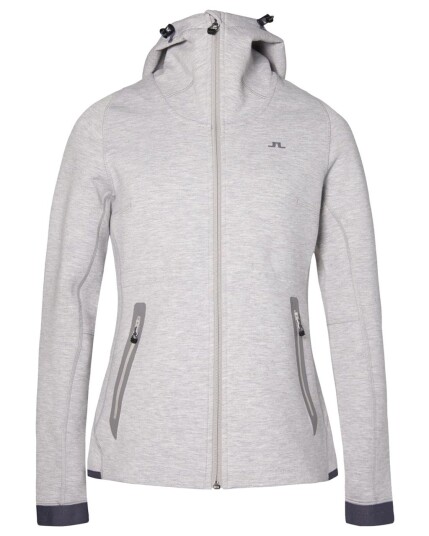 J.Lindeberg Athletic Hoodie Tech Sweat W Stone Grey Melange (Storlek S)