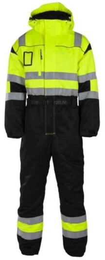 BS Dokka Vinterkjeledress, HiVis kl.3 Unisex, Str. S, Gul/Sort