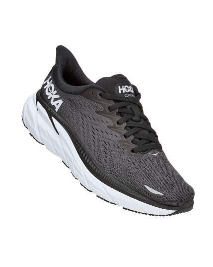 Hoka Clifton 8 Black/White 8 US Dame