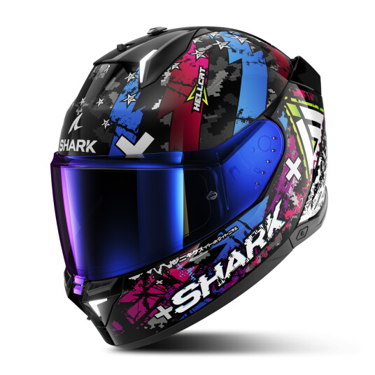 Shark Skwal i3 Hellcat Full Face Helmet Black Chrome-Blue