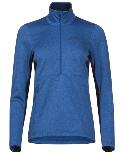 Bergans Fl?yen Fleece Half Zip W Fjørå/Dark Steel Blue (Storlek S)