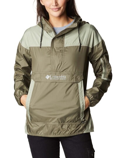 Columbia Challenger Windbreaker W Stone Green/Safari (Storlek L)