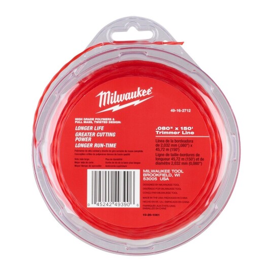 Milwaukee Trimmertråd gresstrimmer Ø2mmX45m 1pk