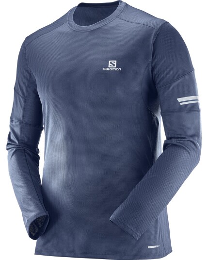 Salomon Agile L/S Tee M Dress Blue (Storlek S)