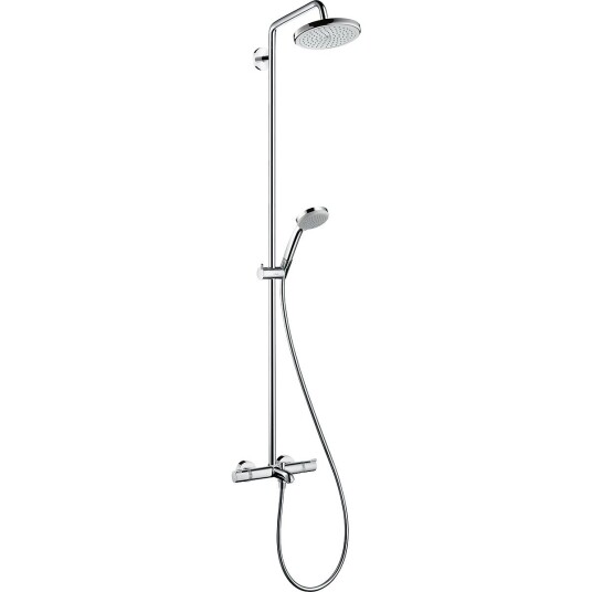 Hansgrohe Croma Showerpipe 220 Ø220 mm, 1jet, Kartermostat, Krom