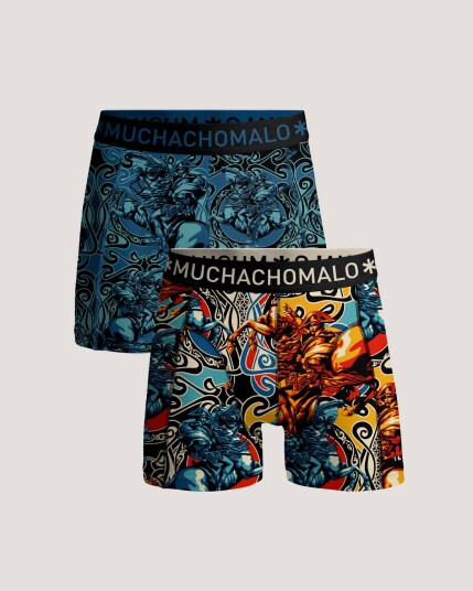 Muchachomalo 1010 Boxer Solid Print 2pk - Print/Print M