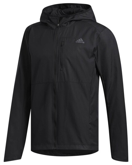 Adidas Own The Run Hooded Wind Jacket M Black (Storlek M)