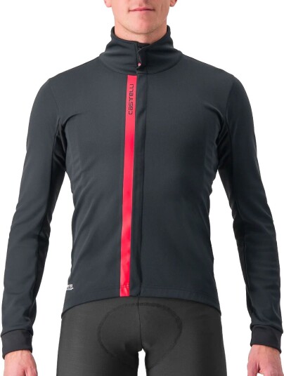 Castelli Entrata Jacket Light Black/Red XL