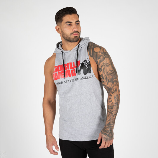 Rogers Hooded Tank Top, Grey Melange Grå Small