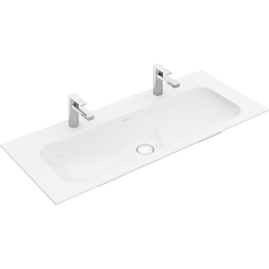 VILLEROY & BOCH FINION DOBBELSERVANT 120X50, HVIT ALPIN CERAMICPLUS U/OVERLØP