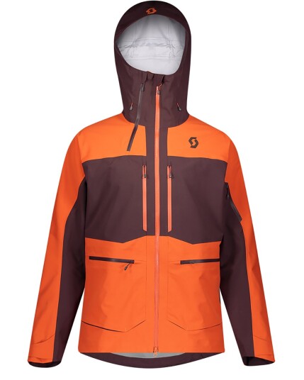 Scott Vertic GTX 3L Stretch Jacket M Red Fudge/Orange Pumpkin (Storlek L)