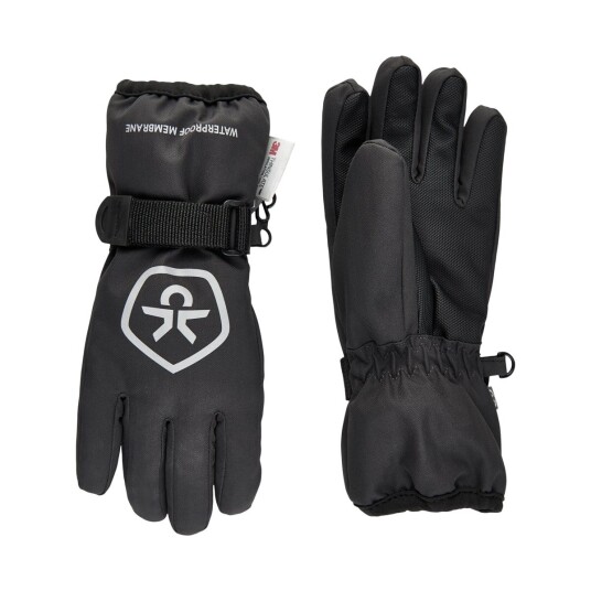 Color Kids Gloves - Waterproof Black 10-12Y