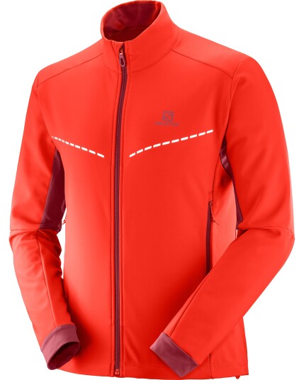 Salomon Agile Softshell Jacket M Fiery Red (Storlek S)