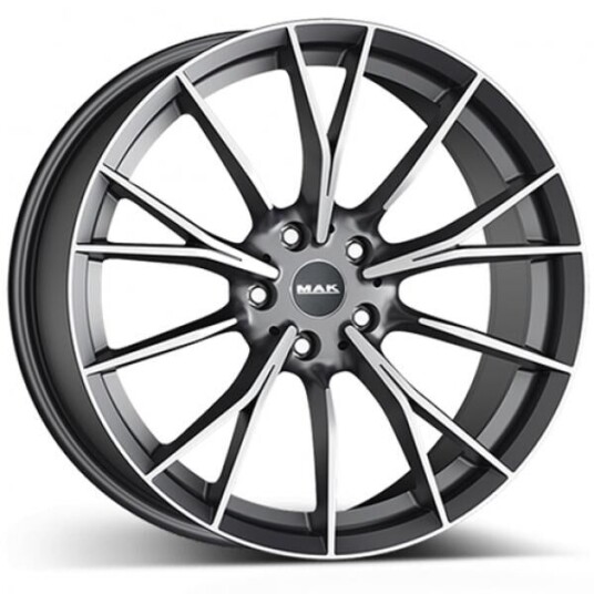 Mak Fabrikt Gunmetal Machined Face 9.5x19 5x120 ET46 B72.6