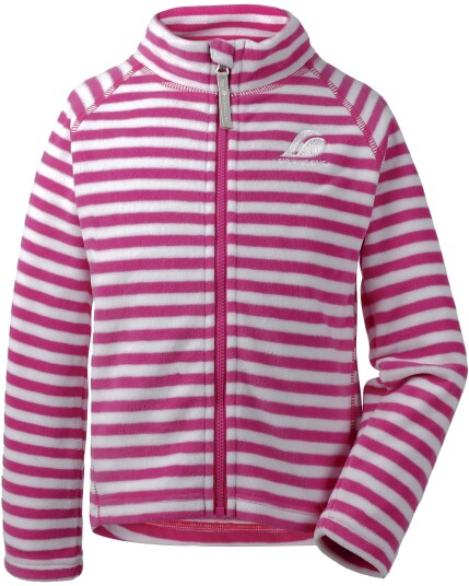 Didriksons Monte Kids Microfleece Jacket Plastic Pink Simple Stripe (Storlek 120)