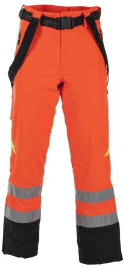 BS Bergset Vinterselebukse, HiVis kl.1 Unisex, Str. M, Sort/Oransje