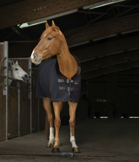 EQUITHEME 'Teddy' Polar Fleecdekken Grønn/Brun (6'3 - 140 cm)