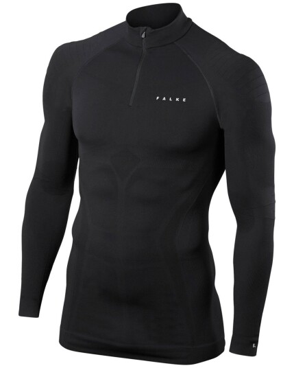 Falke Maximum Warm Zip Shirt M Black (Storlek XXL)