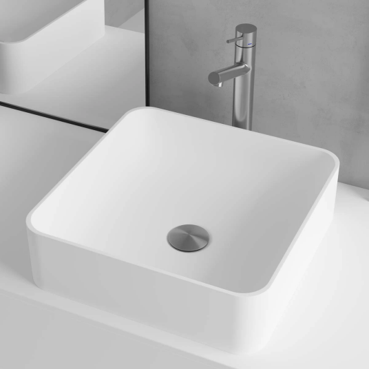 Scandtap Bathroom Concepts Solid S1 380x380 mm, Hvit Matt