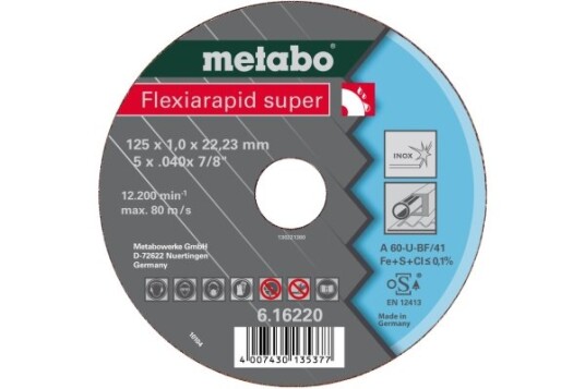 Metabo 616219000, Kutteskive, Flatt Senter, Rustfritt Stål, Metabo, 2,22 Cm, 11,5 Cm