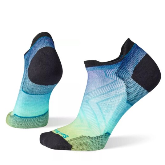 Smartwool Women's Run Zero Cushion Ombre Print Low Ankle Socks 42-45, Capri