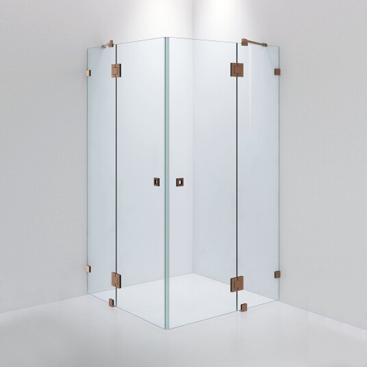 INR Iconic Nordic Rooms Dusjhjørne ARC 16 Måltilpasset Brushed Bronze / Klart Glass