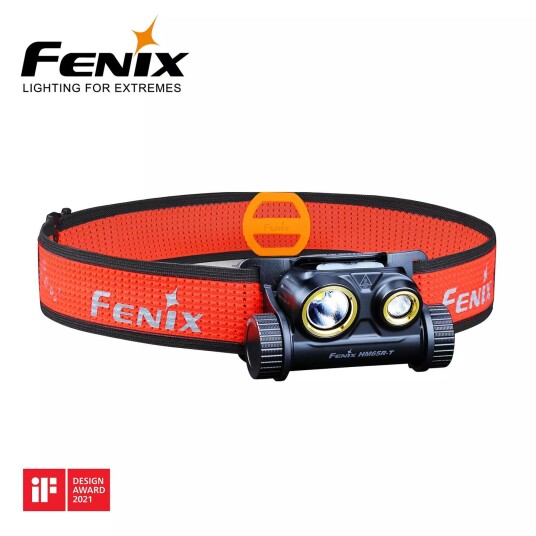 Fenix HM65R-T hodelykt for løping 1500lm Kraftig og lett lykt m/ to lyskilder