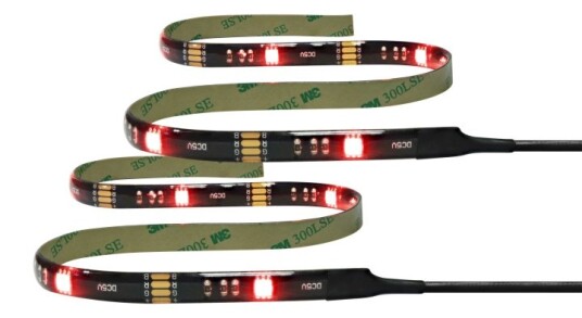 LED strip 2x50cm 4 modes 12 colors 16xRGB remote control