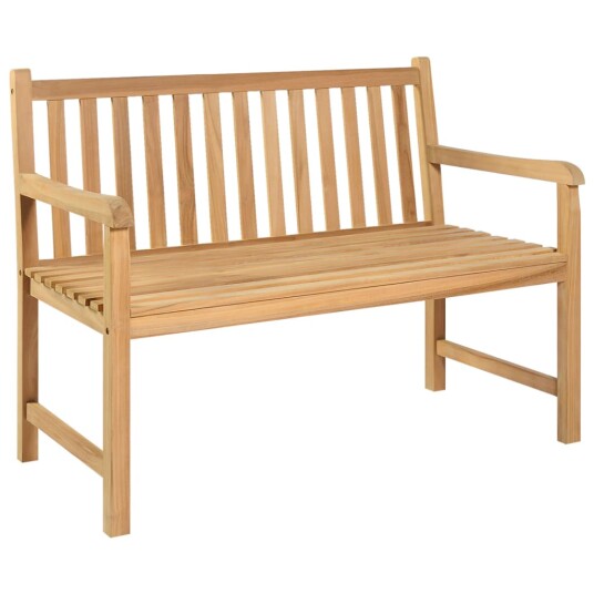 vidaXL Hagebenk 114 cm heltre teak