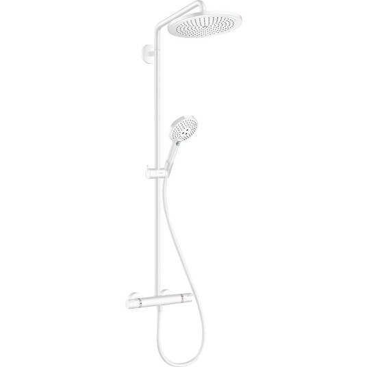 Hansgrohe Croma Select S Showerpipe 280 Ø280 mm, 1jet, EcoSmart, Hvit Matt