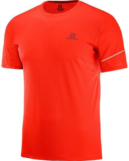 Salomon Agile S/S Tee M Fiery Red (Storlek L)